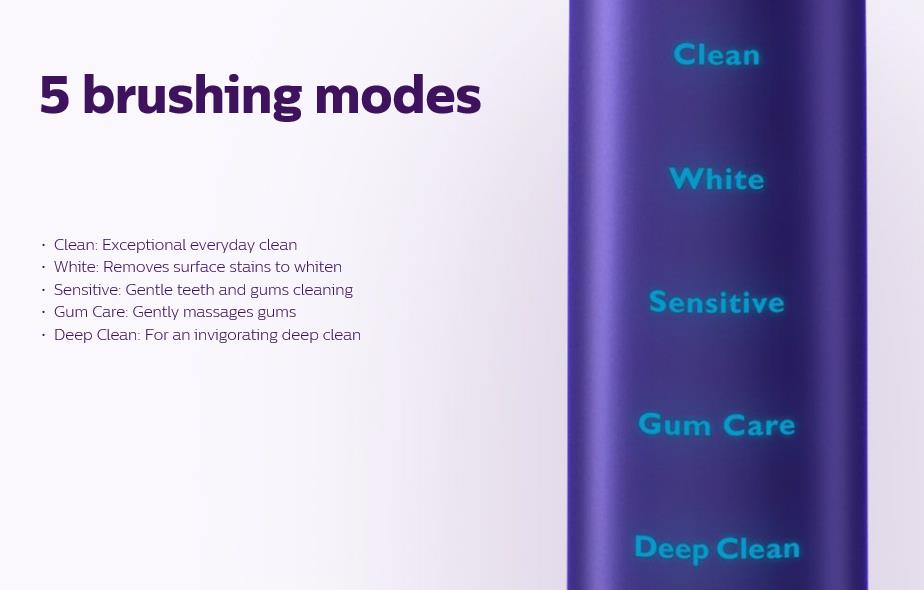 Philips Sonicare Diamond Clean 5 brushing modes