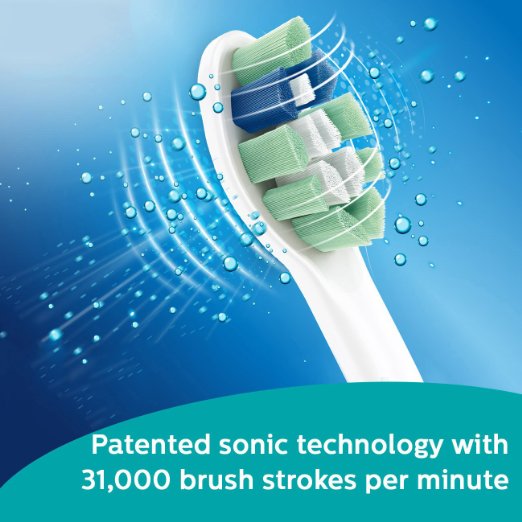 Patented sonic technology with 31,000 brush strokes per minute