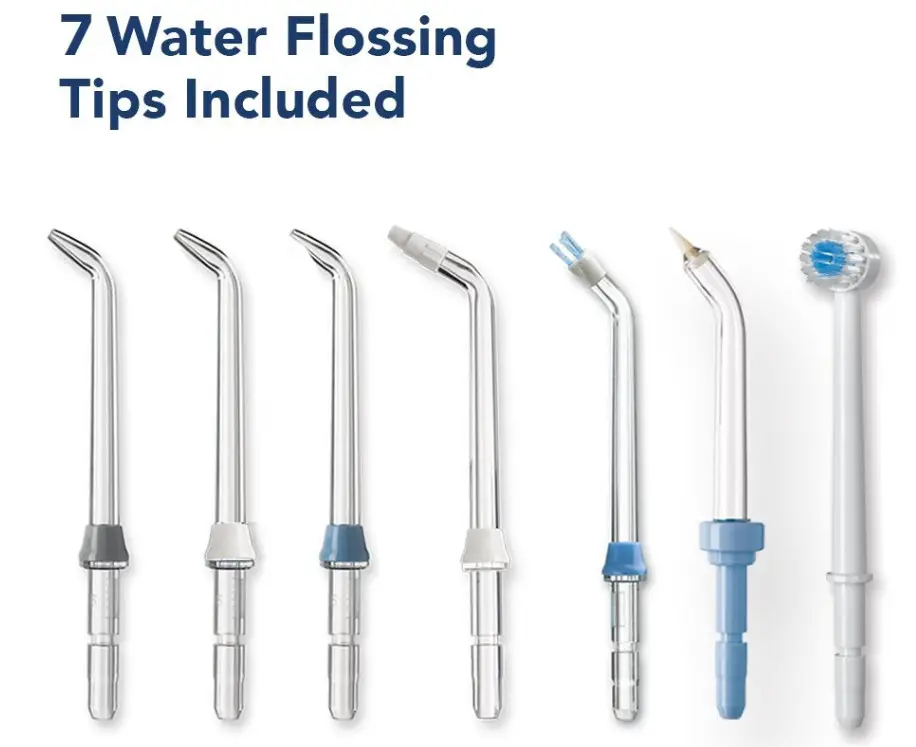7 water flossing tips included