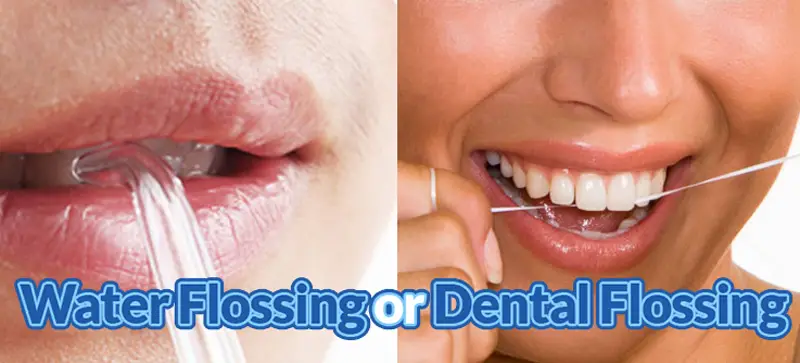 waterflossing or dental flossing
